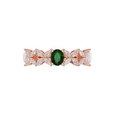 Ceylon GreenBlossom 18K Rose Gold Oval Emerald Diamond Ring