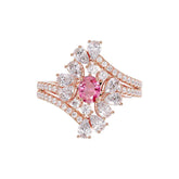 Ceylon PinkEco 18K Yellow Gold Sapphire Diamond Ring