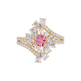Ceylon PinkEco 18K Yellow Gold Tourmaline Diamond Ring
