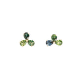 Ceylon Teal Trinity Pear-Cut Sapphire Stud Earrings