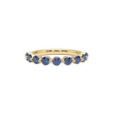 Ceylon Float Sapphire Prong 18K Gold Delicate Ring