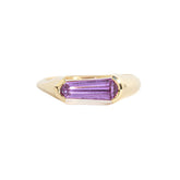 Ceylon Beam Signet Ring - 1.40CT Coffin-Cut Pink Sapphire 18K Yellow Gold