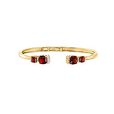 Ceylon Garnet Topaz 18K Yellow Gold Bracelet