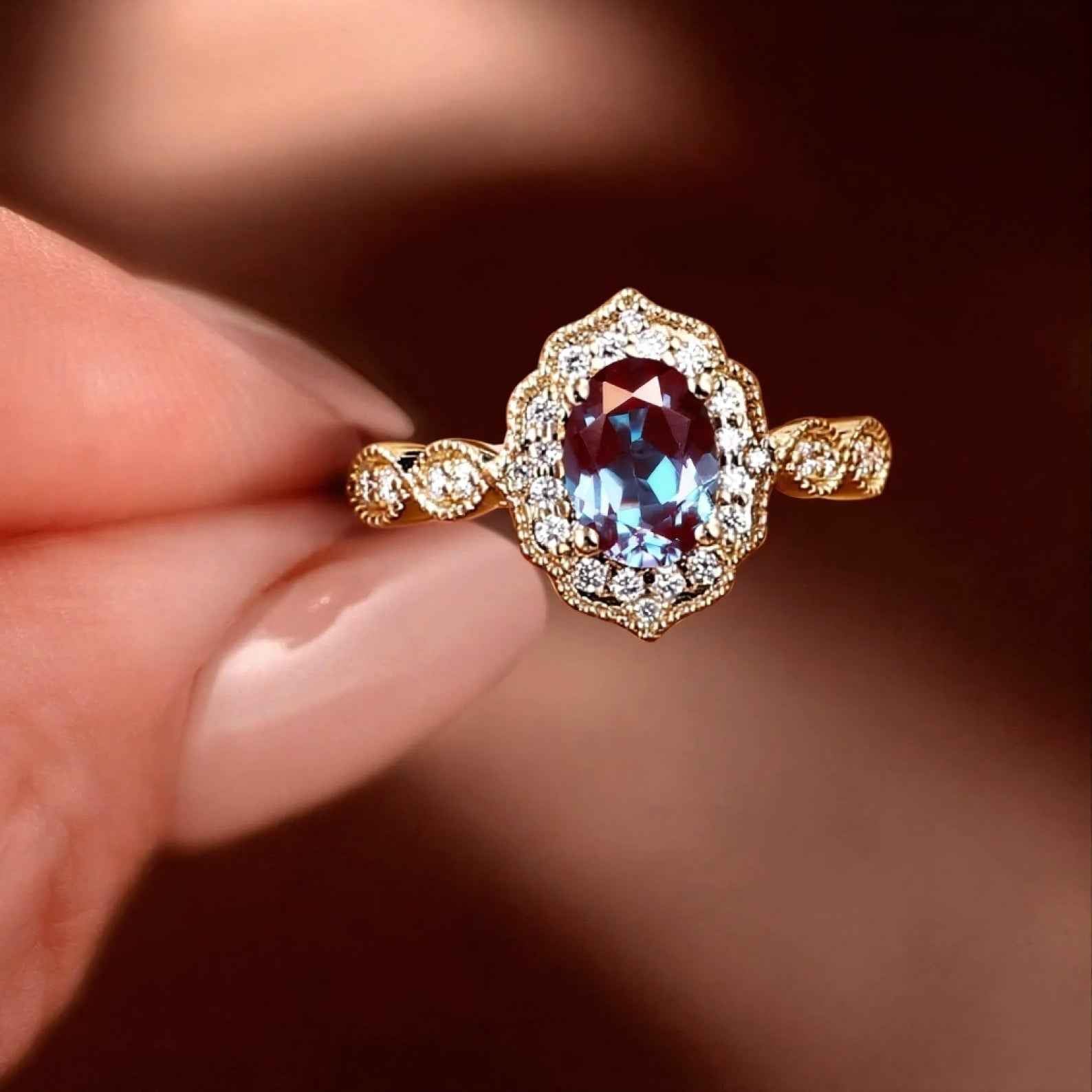 Ceylon Alex Luxe Glow 18K Rose Gold Ring