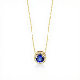 Ceylon Sapphire Diamond Luxe 18K Yellow Gold Necklace