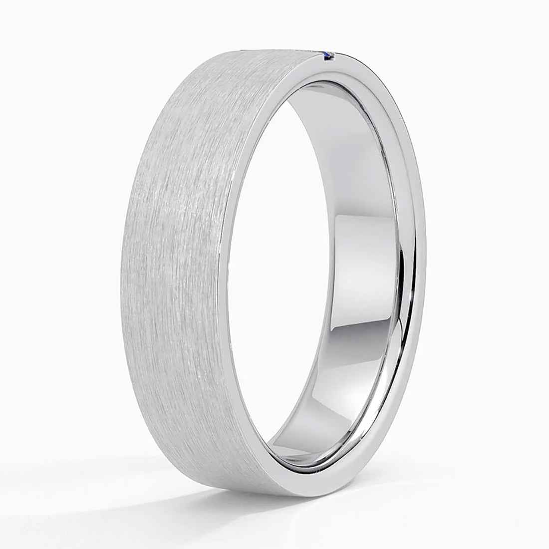 Ceylon Vertical Sapphire 18K White Gold Ring