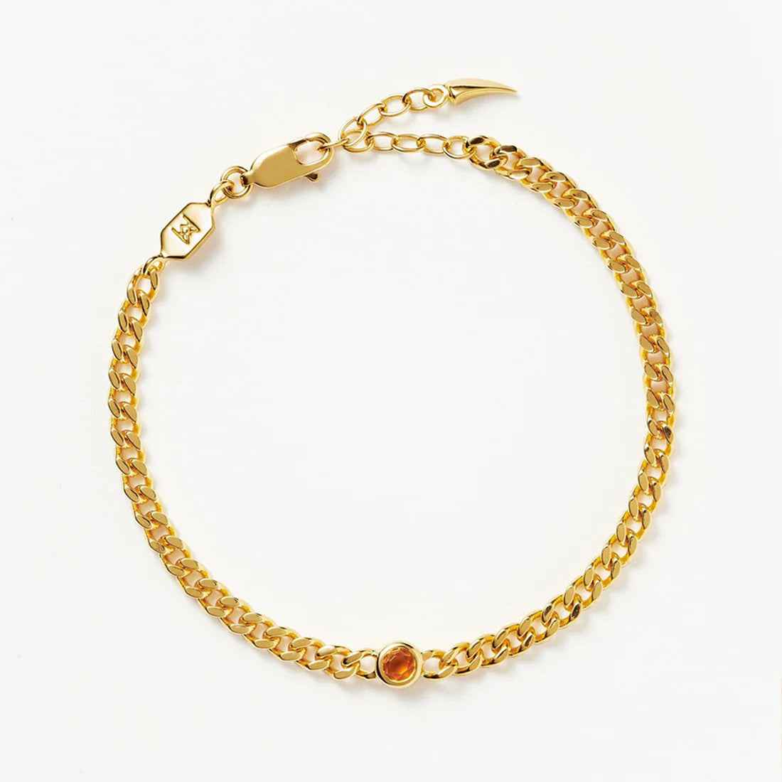 Ceylon Prosper Citrine Recycled Gold Plated Bracelet