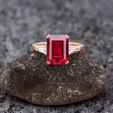 Ceylon Lanka Ruby Luxe Dual 18K Yellow Gold Ring