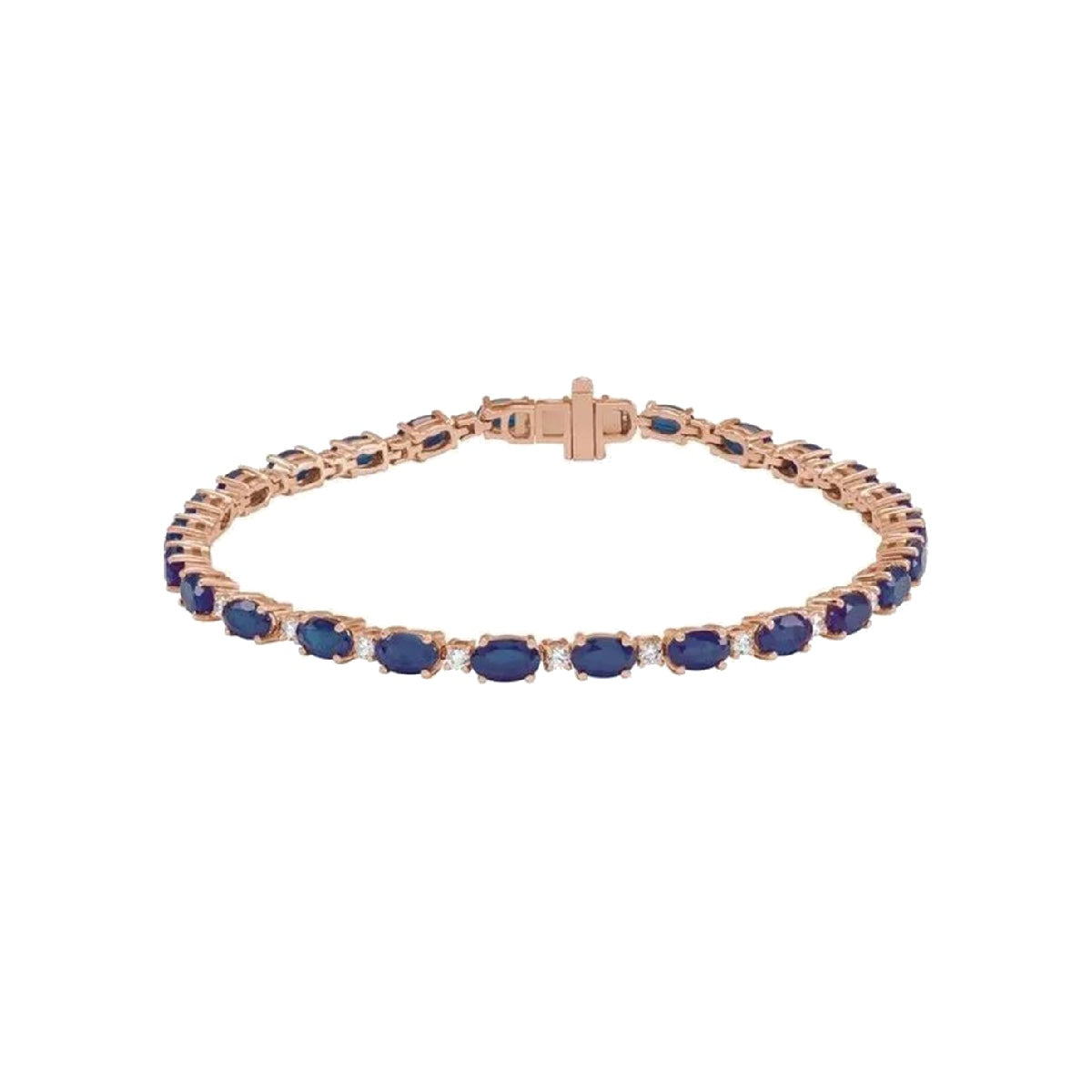 Ceylon Azure Sapphire 18K Rose Gold Bracelet