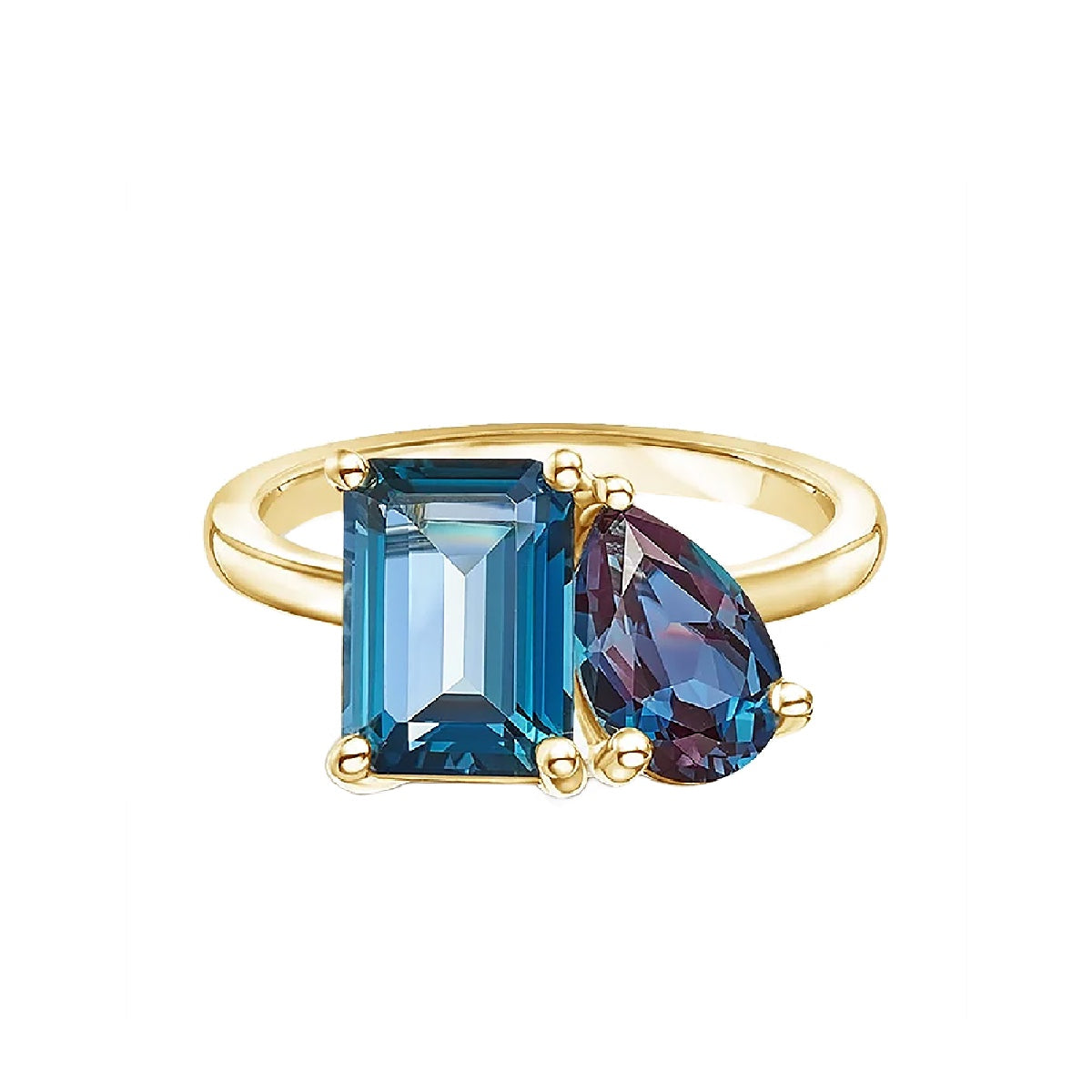 Ceylon ToiMoi 18K Gold Topaz Alexandrite Ring