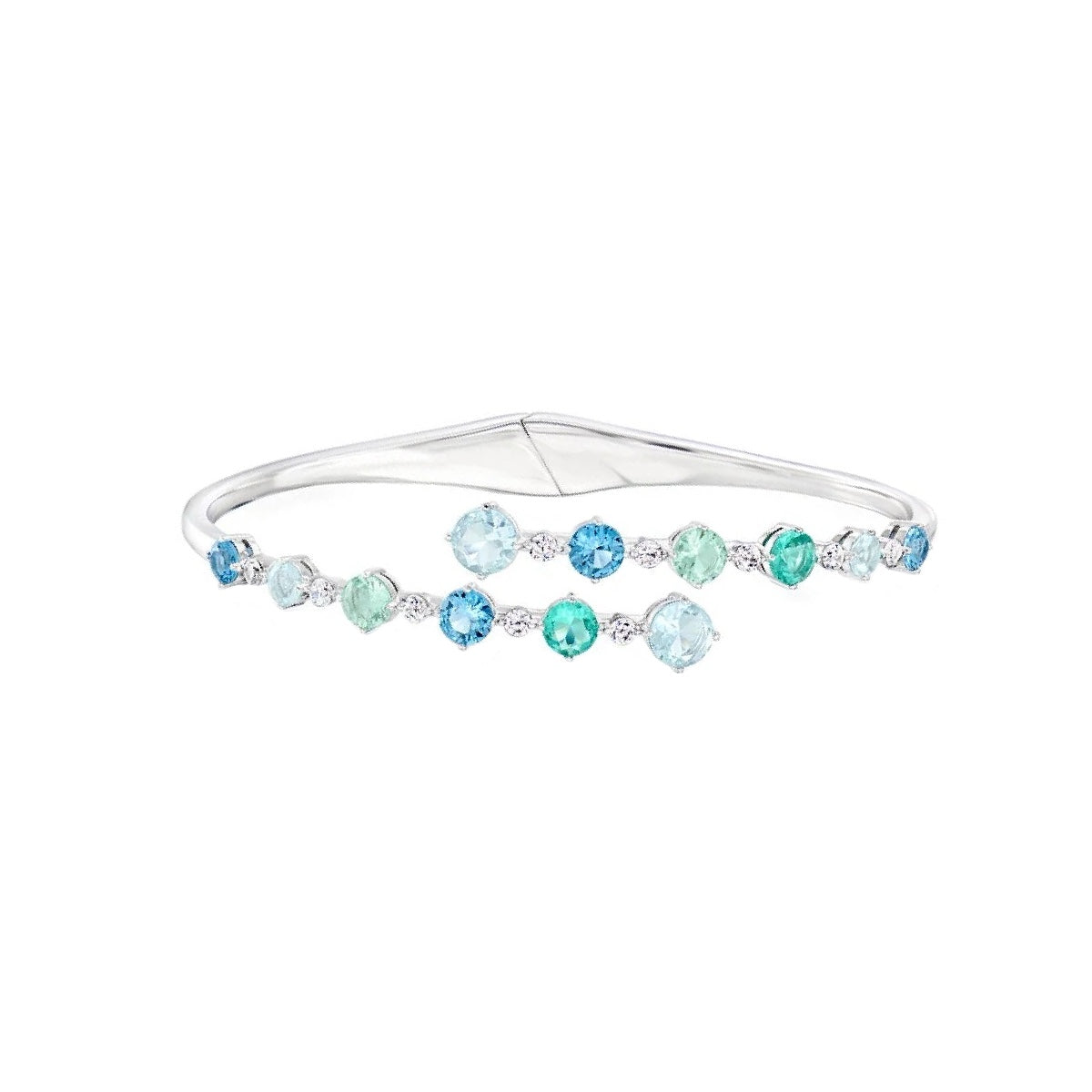 Ceylon Sapphire Sparkle 18K White Gold Bracelet