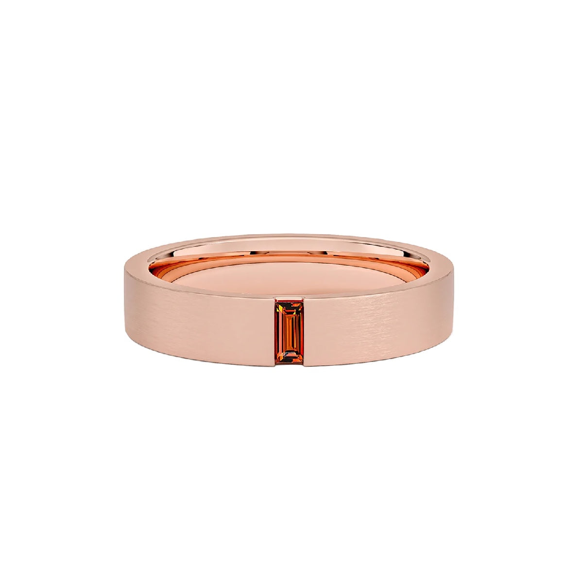 Ceylon Ruby Passion 18K Rose Gold Wedding Band