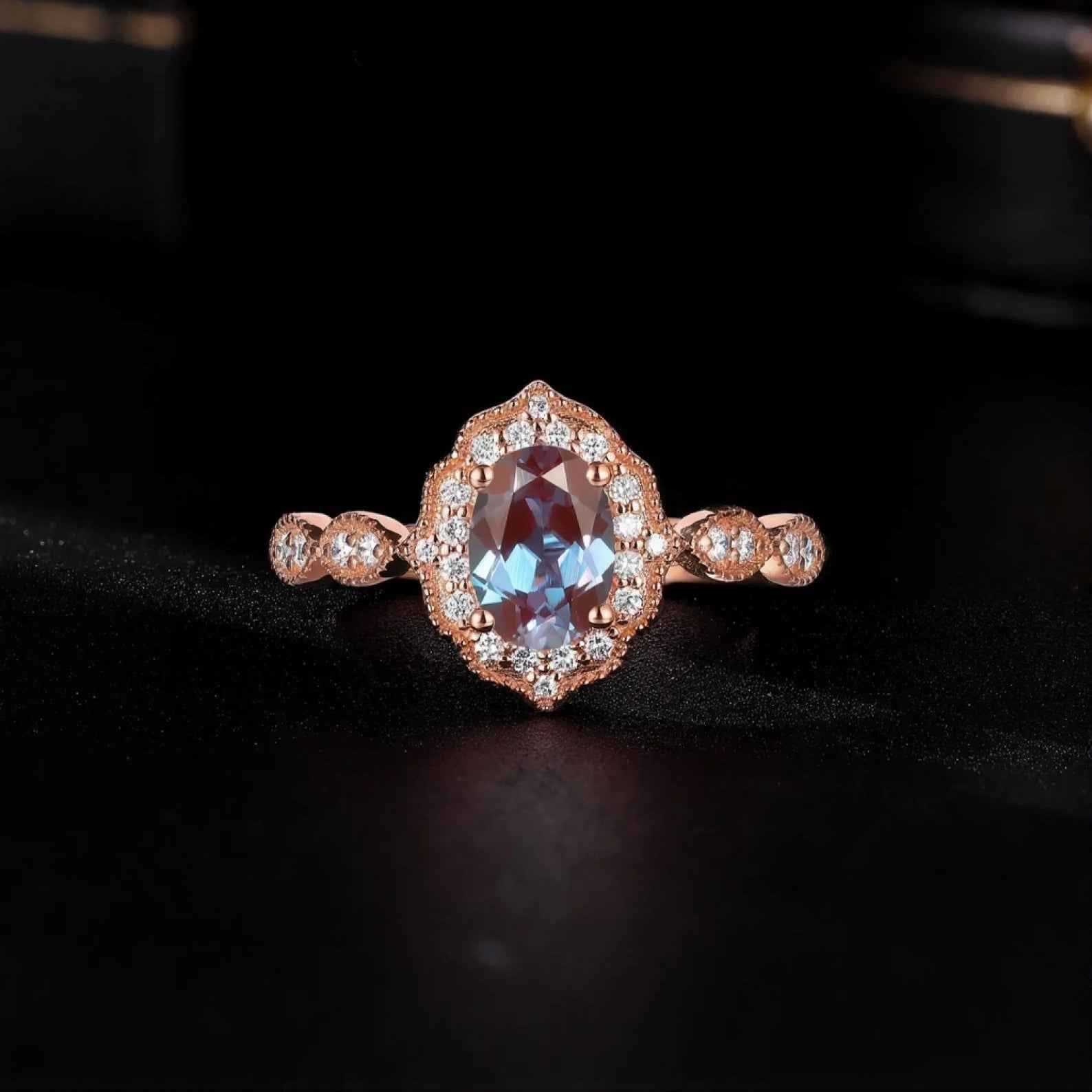 Ceylon Alex Luxe Glow 18K Rose Gold Ring