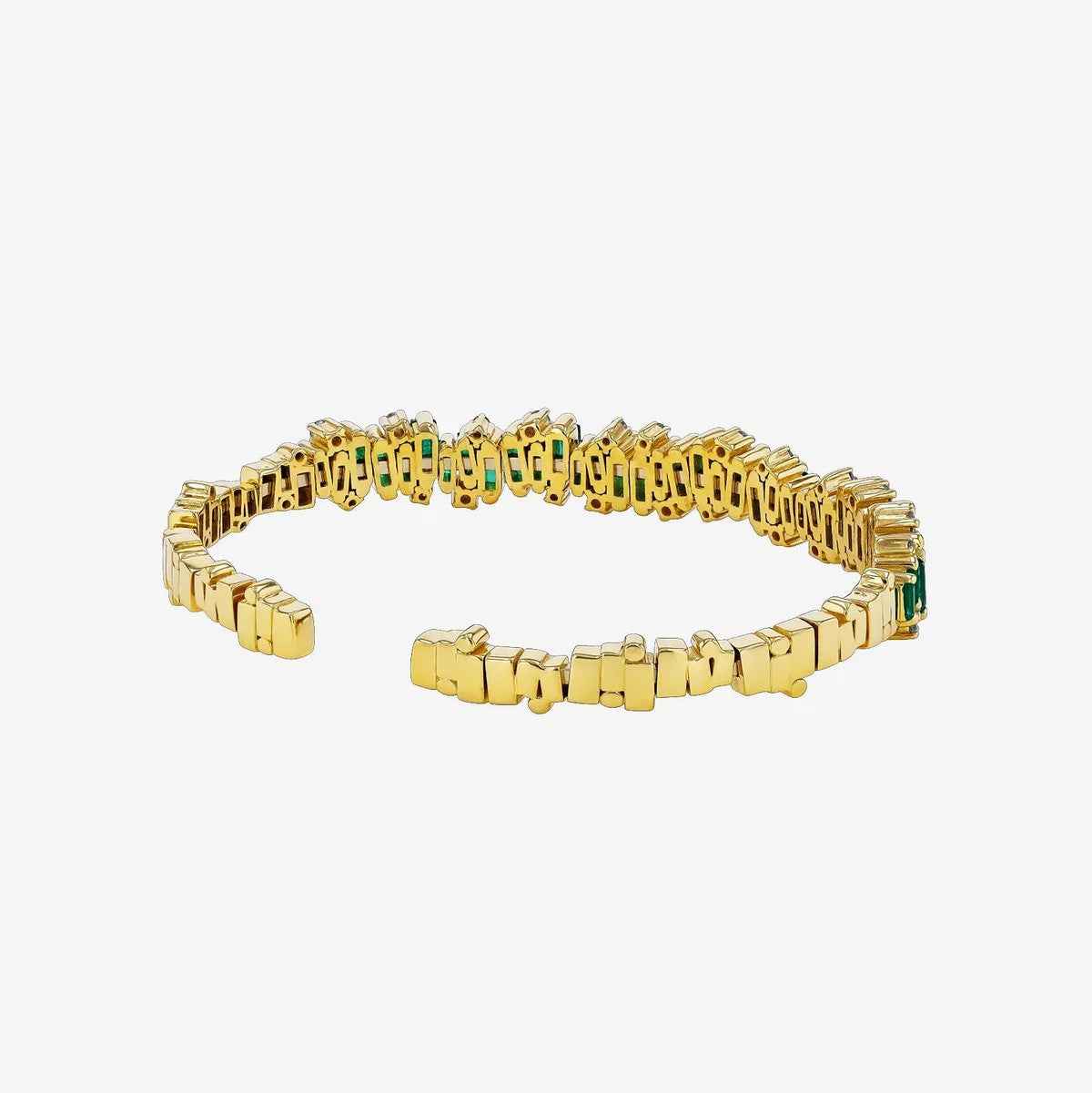 Emerald Baguette Gilded 18K Gold Bracelet