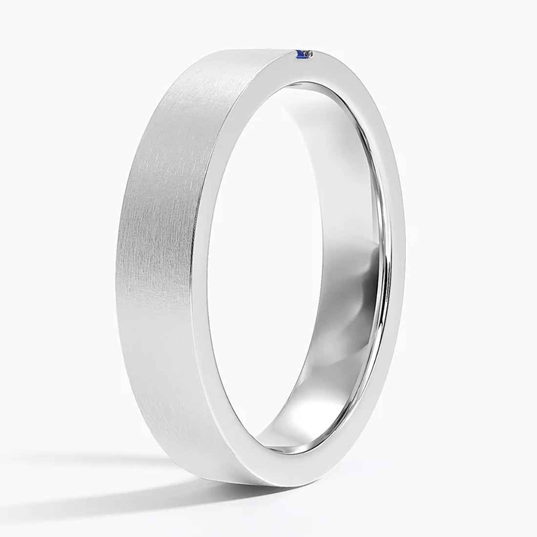 Ceylon Bezel Lux 18K White Gold Sapphire Diamond Ring