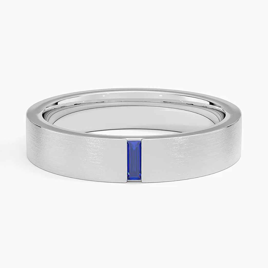 Ceylon Bezel Lux 18K White Gold Sapphire Diamond Ring