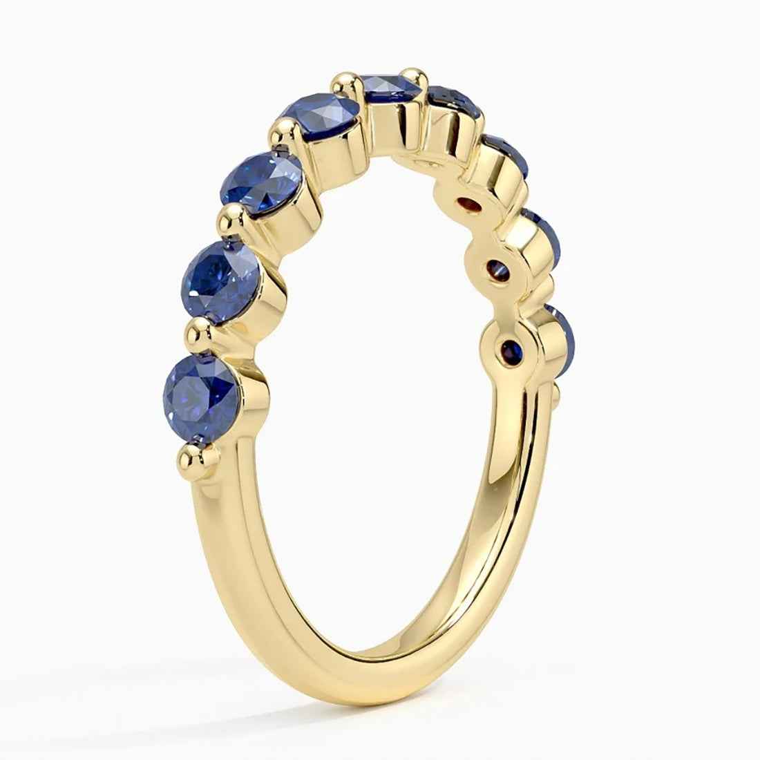 Ceylon  FloatSapphireProng 18K Gold Delicate Ring