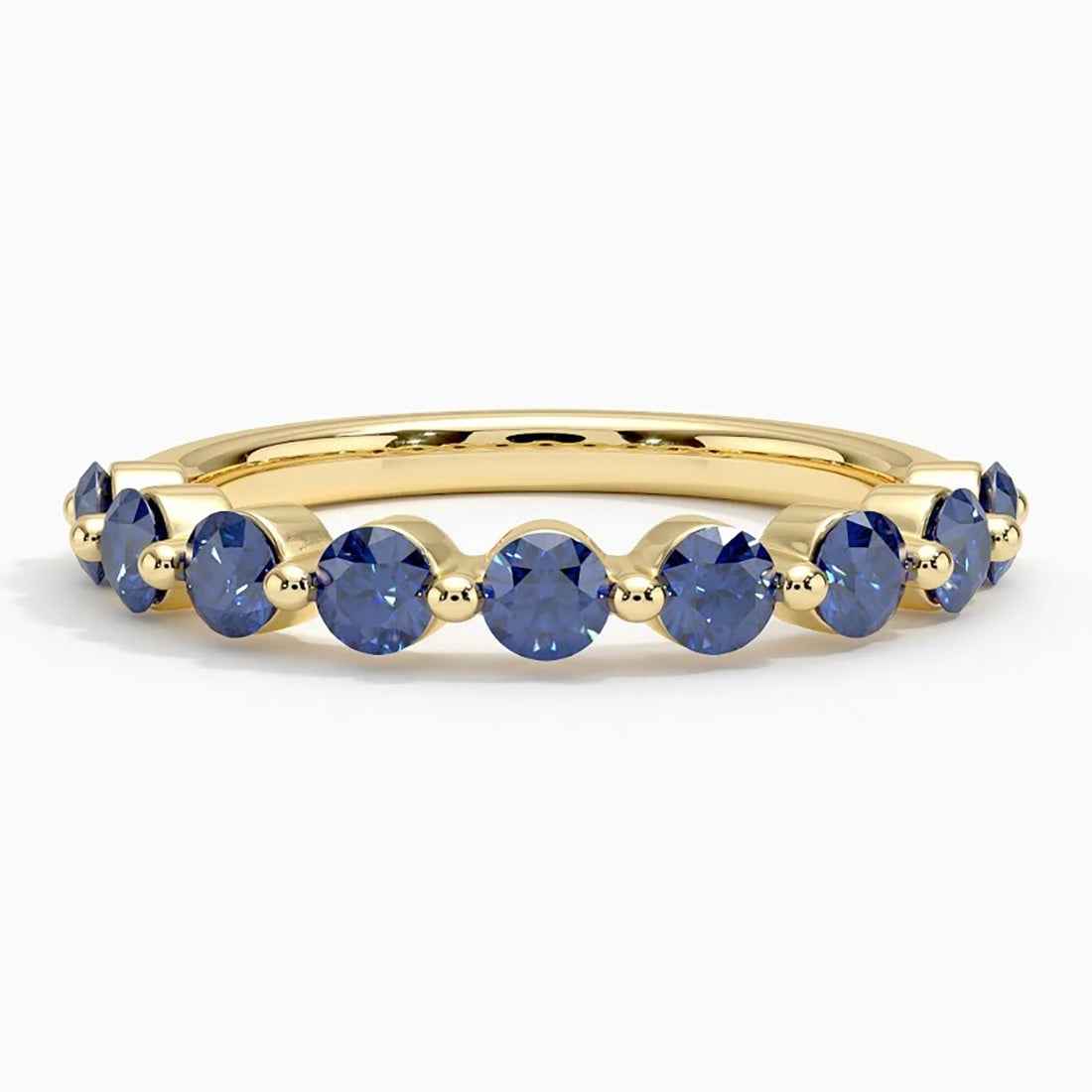 Ceylon  FloatSapphireProng 18K Gold Delicate Ring