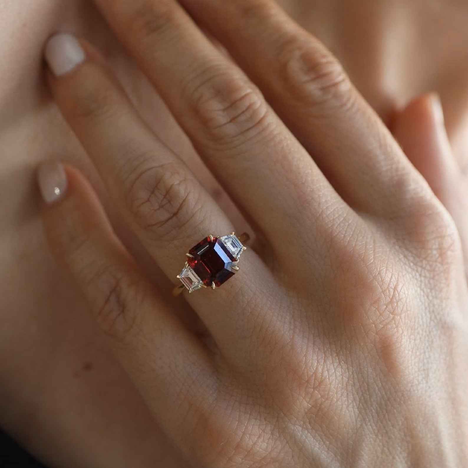 Ceylon Lanka Ruby Elite 18K Yellow Gold Ring