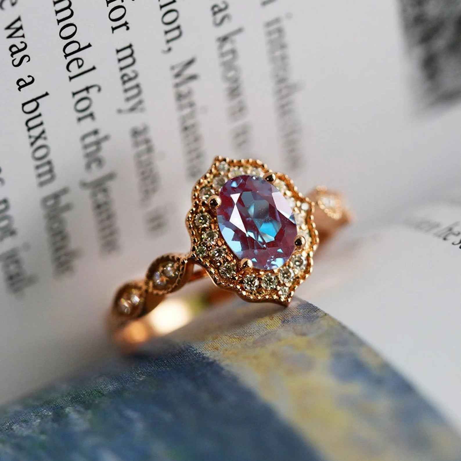 Ceylon Alex Luxe Glow 18K Rose Gold Ring