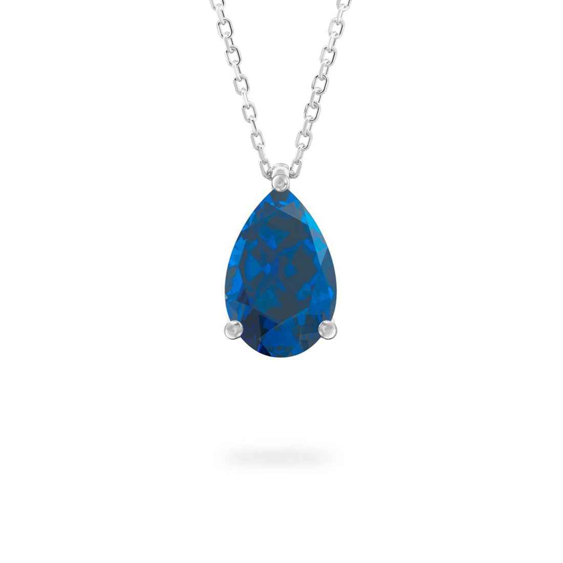 Ceylon Natural Blue Sapphire Multi-Shape 18K Gold Necklace
